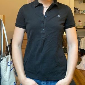 Lacoste Black Long Line Polo Size 38 (S)